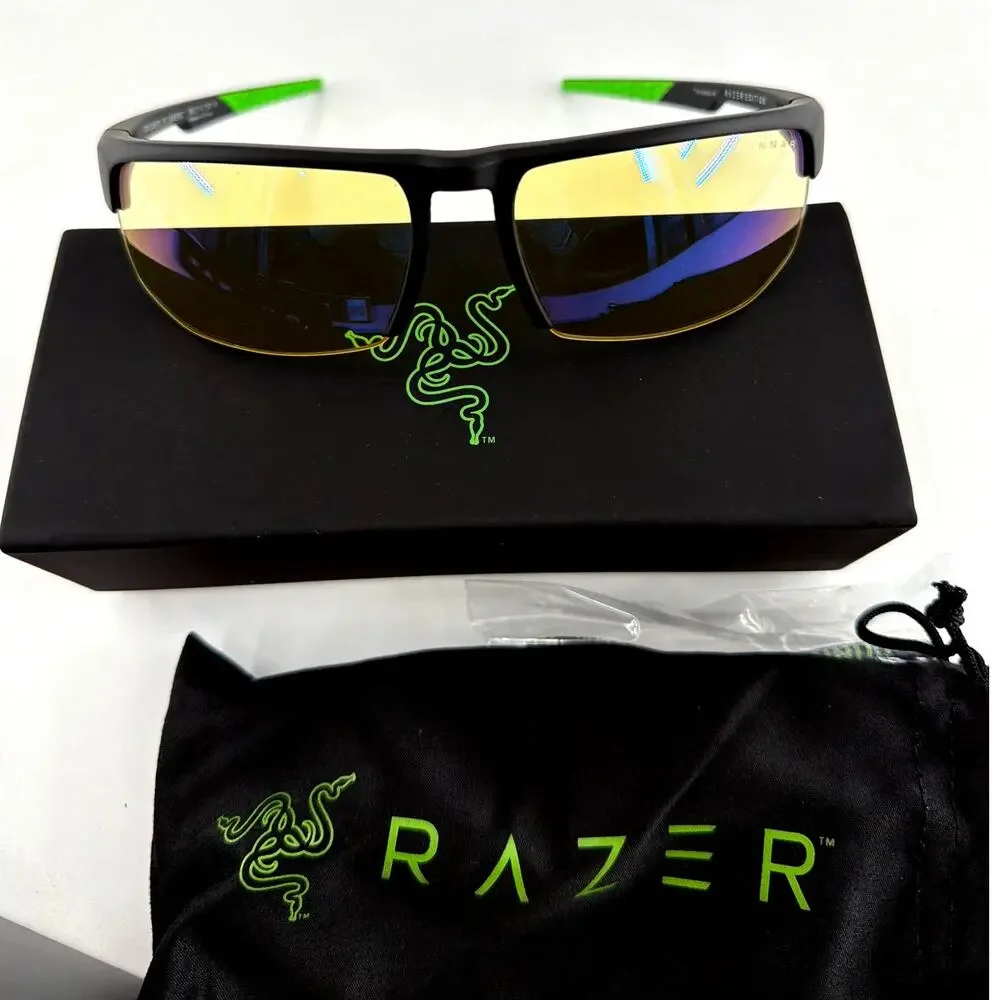 Gunnar Onyx Amber Torpedo-X Razer Edition Bluelight Performance Gaming Glasses